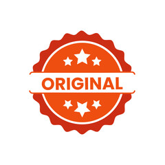 Vintage style original seal stamp vector illustration for authentic product branding