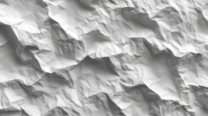 Fototapeta premium Crumpling texture creation abstract background white paper digital art environment close-up viewpoint artistic concept