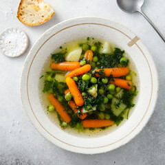 Homemade minestrone soup