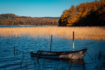 Autumn view of lake Vastersjon close to Angelholm, Sweden.