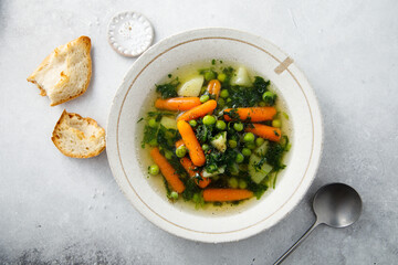 Homemade minestrone soup