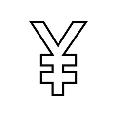 Yen sign icon. JPY currency symbol. Flat Vector illustration
