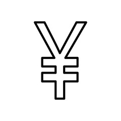 Yen sign icon. JPY currency symbol. Flat Vector illustration
