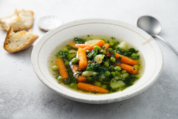 Homemade minestrone soup