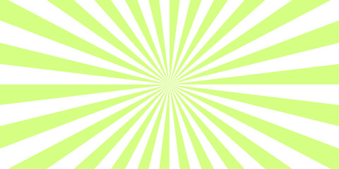 Sunbeam light flash boom. Template starburst poster. Sunlight retro faded background. colorful burst background with white highlight. Green radial background. Green Sunburst Pattern Background. 