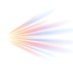 Colorful light rays spoectral lines in scattered pattern on white background 