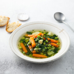 Homemade minestrone soup