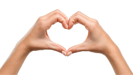 Obraz premium Hands Making Heart Shape Isolated on White