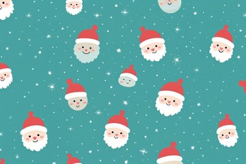 Santa backgrounds snowman pattern.