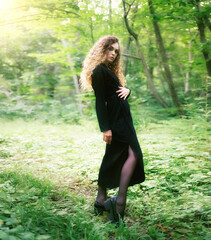 Elegance in nature: a forest fantasy portrait.
