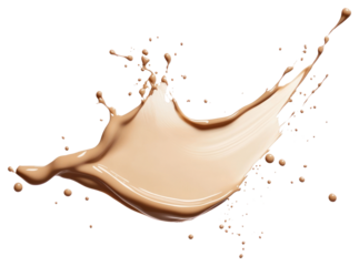 Liquid foundation splash beverage cosmetic texture.