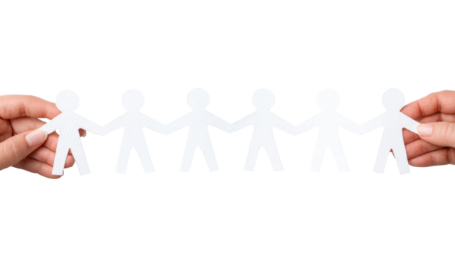 Paper Chain : Hands Holding Cutout People