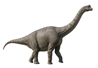 Obraz premium Realistic brachiosaurus dinosaur isolated on white background