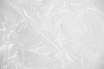 Plastic wrap transparent texture overlay effect. Polyethylene packaging of vinyl wrap or cd cover. Shrink crumpled plastic bag sleeve, package mockup illustration