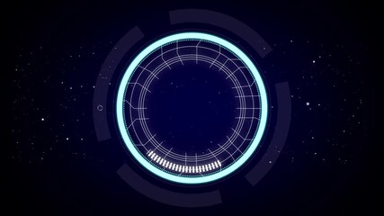 White futuristic HUD interface. Abstract circular technology dashboard with glowing digital rings and data design for analytics, visualization, and innovation concept background. - Powered by Adobe