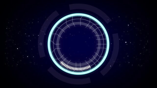 White futuristic HUD interface. Abstract circular technology dashboard with glowing digital rings and data design for analytics, visualization, and innovation concept background. - Powered by Adobe