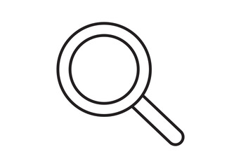 magnifying glass on white background