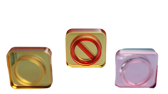 red cross button 3d icon in cartoon plastic style minimal isolated on transparent white background