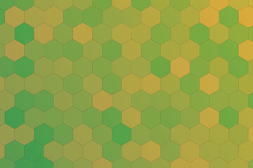 Fototapeta premium Abstract Geometric Hexagon Pattern Background with Green and Yellow Gradient Colors Perfect for Modern Designs
