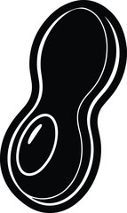 Vector Peanut food simple seed silhouette Illustrator