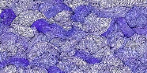 Intricate swirling lines create a textured abstract pattern of flowing shapes.