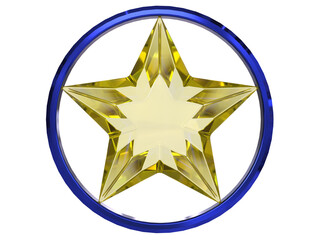 Amber Star Anniversary Party Decorations in Anodized Blue Rings