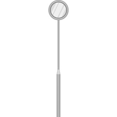 Dental Mirror Tool With Silver Handle and Reflective Round Mirror For Dental Examination And Oral Hygiene In A Clinic Setting