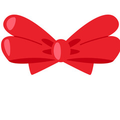 Simple Red Bow Icon With A Transparent Background For Decorations And Gifts