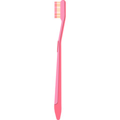 Simple Pink Toothbrush with Transparent Background Ideal for Dental Hygiene and Oral Care Concepts