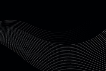 Abstract Dark Wavy Lines Background – Modern Flowing Graphic for Digital Design and Web Templates
