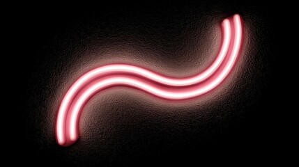 Radiant pink neon curves illuminate against a dark textured surface creating a modern glowing accent with soft light