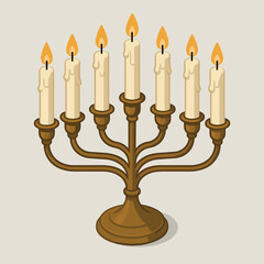 Fototapeta premium menorah with candles