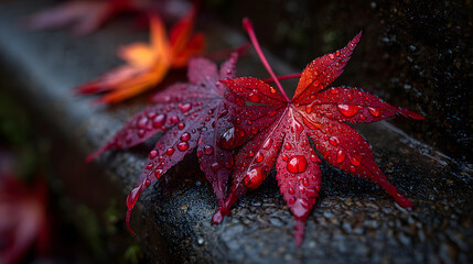 Rain-Kissed Maple Stones
