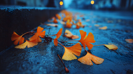 First Frost on Ginkgo Path