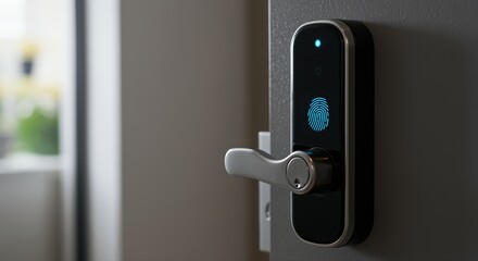 smart door lock with fingerprint scanner for modern home security and convenience