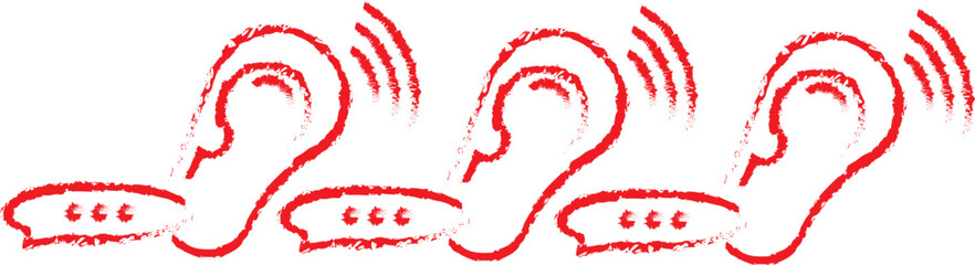 Communication Icons Set. Outline vector icons of communication skills: speech bubble, microphone, body .active listening icon