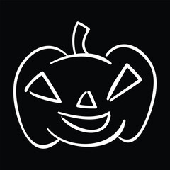 Smiling jack-o�-lantern Halloween vector icon