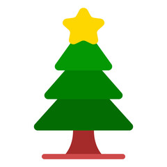 Simple geometric vector illustration of a Christmas tree.
