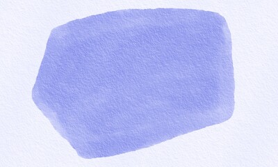 Abstract Blue Watercolor Shape on White Paper Background