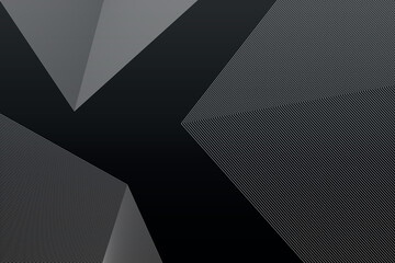Dynamic geometric background design featuring sharp angles and shifting shades of dark gray and black for an abstract visual element