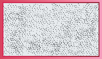 White dragon fruit background texture with black seeds and pink border design