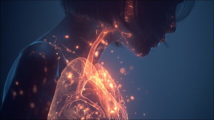 illustration of the human respiratory system