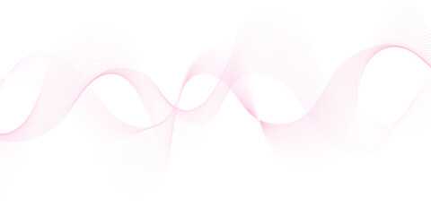 pink wave curve lines banner background design. Abstract soft wave lines dynamic flowing pink light isolated background. Vector Illustration of the pink pattern of lines. Black stripes on white .