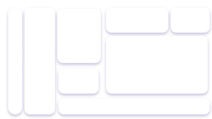 Abstract geometric shapes with clean lines and subtle shadow effects suggesting modern design and creativity isolated on transparent background