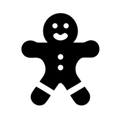 Gingerbread Man Solid Icon
