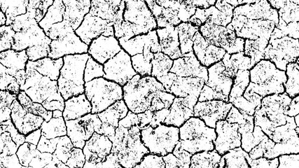 Abstract cracking pattern texture close-up macro microscopic view detailed abstract surface isolated on transparent background