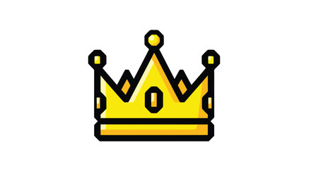 Golden Crown Illustration: Royalty Power and Elegance Depicted.