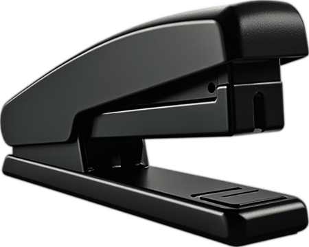 Black office stapler, transparent