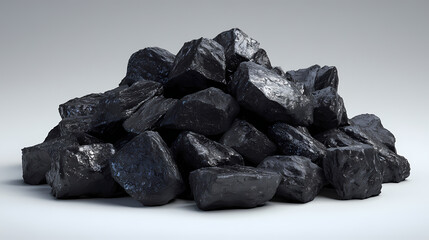 Obraz premium A Pile of Coal - The energy source, a dark, rocky collection, perfect for industrial themes