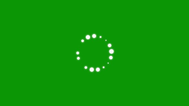 Circle loding animation on black background, loading progress bar loading animation, A dynamic loding animation, Beautiful Circle Loading icon animation, on a green background. 4k video